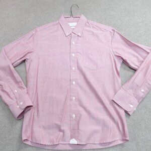 Peter Manning Shirt Large Pink Slim FIt Button Down Oxford OCBD Solid